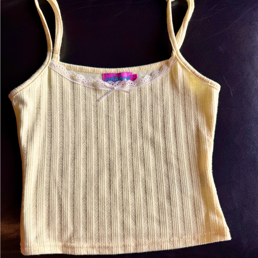 💛💛Edikted Yellow Ribbed Tank Top Camisole💛💛